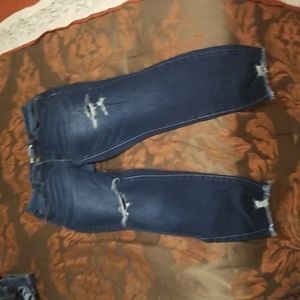 Ymi dark blue ankle ripped jeans size 14